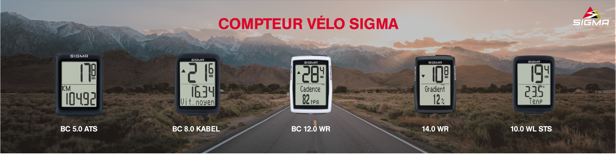 Compteur sans Fil Sigma BC 5.0 WL ATS